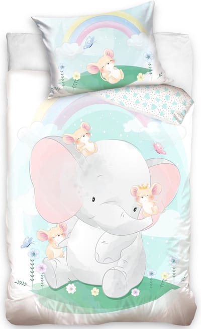 Animal Pictures BABY Dekbedovertrek, Olifantje - 100 x 135 cm - Katoen