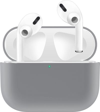 KELERINO. Siliconen Case geschikt voor Apple AirPods Pro - Hoesje - Grijs