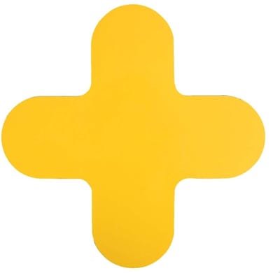 X-stuk - Geel 290 x 290 mm Anti-slip-vloersticker