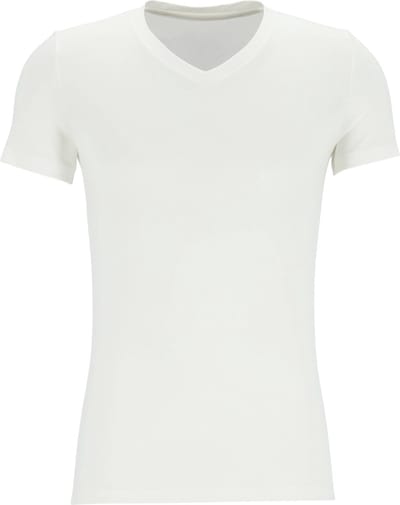 HOM Tencel soft tee-shirt v neck (1-pack) - heren T-shirt V-hals - wit