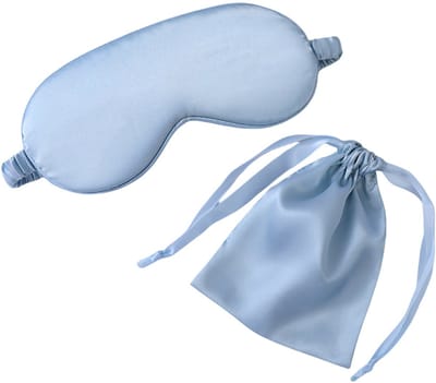 Oneay Slaapmaskers voor dames, oogmasker, zijden slaapmasker, huidvriendelijk slaapmasker voor heren, ultrazacht slaapmasker, draagbaar oogmasker met elastische bandjes voor ploegendienst (blauw)
