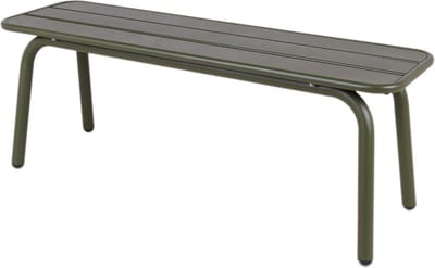MaximaVida metalen tuinbank Max 120 cm olijfgroen - zonder rugleuning