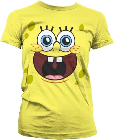 SpongeBob SquarePants Dames Tshirt -XL- Sponge Happy Face Geel