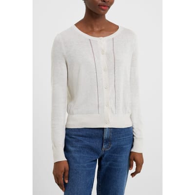 French Connection Spring Light Knts Lngslv Cardi Oatmeal Mel Taglia: XL | Cardigan Outlet | Donna