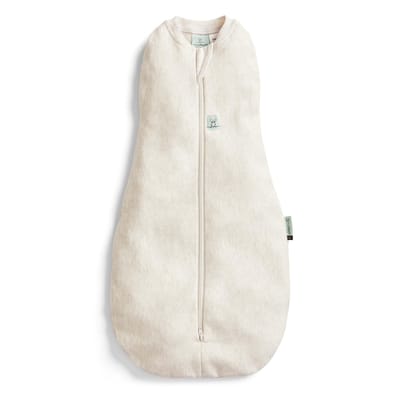 Ergopouch Cocoon Inbaker Slaapzak - 0,2 Tog - 2-in-1 Slaapzak - Combi Slaapzak Baby + Inbakerslaapzak - Slaapzakken - Zomer slaapzak - Slaapzak 60 cm - Oatmeal marle
