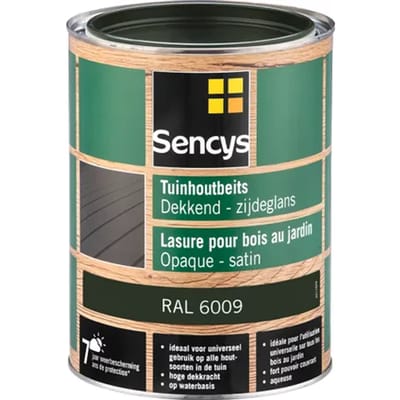 Sencys Tuinhoutbeits Dekkend Zijdeglans Ral6009 2,5l