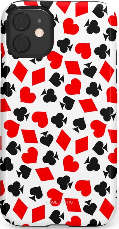 Casetastic Hoesje Geschikt voor Apple iPhone 11 - Stijlvolle Beschermende Duo-layer Case - Harten spel