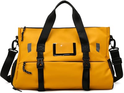 Reistas - Handbagage - Weekendtas - Sporttas met nat vak-Geel