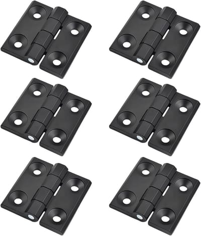 Deurscharnieren Set - Kastverbinder Scharnieren - Meubels Bevestigen - Vouw- en Snelsluitfunctie - 4 x 4 cm - Zwart