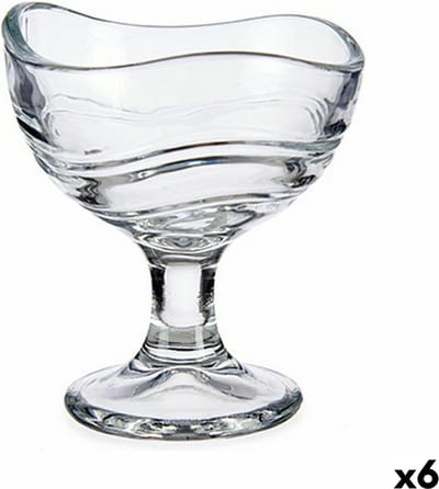 Glas voor ijs en milkshakes Transparant Glas 6 Stuks (135 ml)