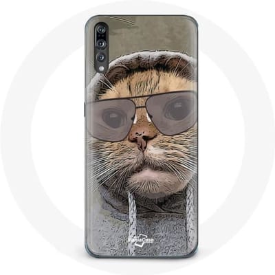 Coque pour Huawei P20 Chat avec une capuche photo drole Animaux