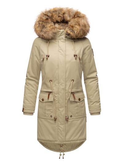 Navahoo Dames Winterjas Rosinchen – Klassieke Parka met Afneembare Kunstbontkraag