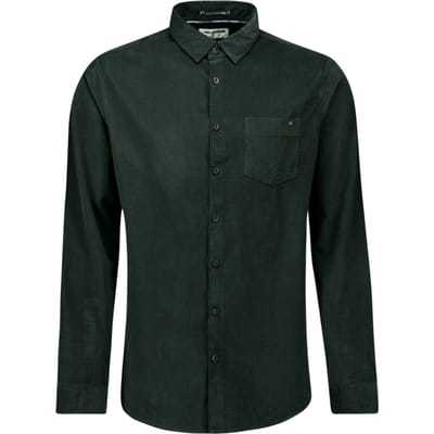 No Excess Shirt Corduroy Solid Dark Steel Größe: M | Casual hemden Outlet | Herren
