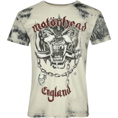 Motörhead T-shirt - Logo England - S tot 3XL - voor Mannen - grijs