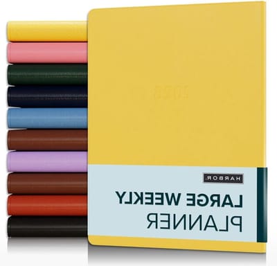 Weekplanner Maandplanner - Agenda Notitieboek - Tijd Beheer - Handgemaakt in Maine - 25 x 19 cm - Key West Sundance