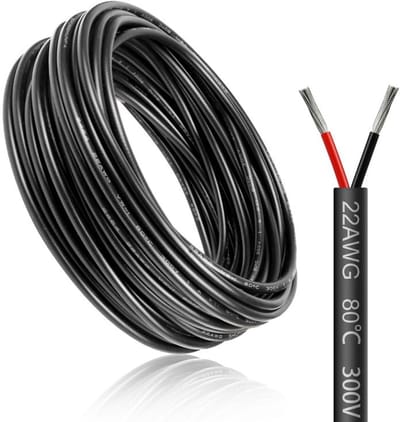 5 meter 22 AWG elektrische draad 2 x 0,3 mm² - Flexibele stroomkabel voor LED, elektronica en meer
