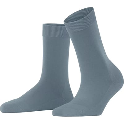 FALKE ClimaWool eenkleurig wol lyocell sokken dames blauw - maat 37-38