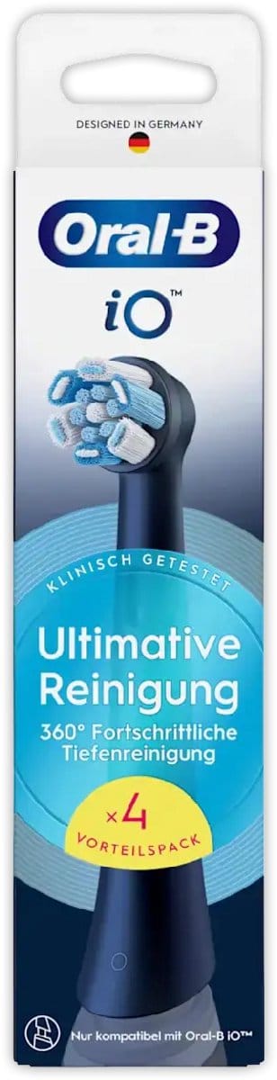 Oral-B iO Ultimative Reinigung - Opzetborstel - Borstel voor tandenborstel - 4 stuks - Zwart
