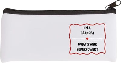 Akyol - i'm a grandpa what's your superpower? Etui - Opa - opa met superkracht - verjaardag - cadeautje voor opa - opa artikelen - kado - geschenk - 20 bij 9 cm
