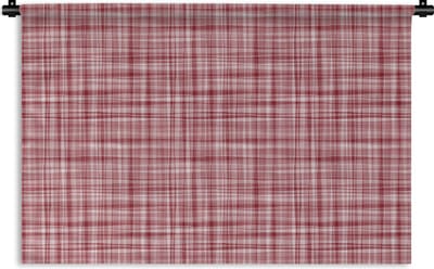 Wandkleed - Wanddoek - Patroon - Rood - Waves - 180x120 cm - Wandtapijt