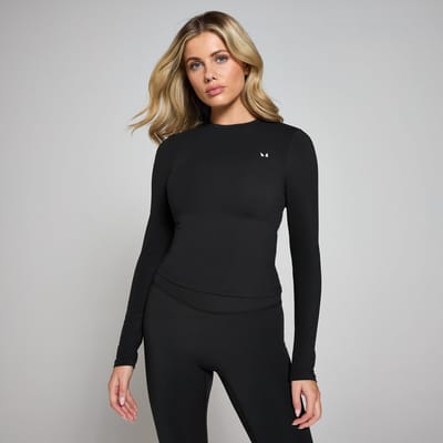 MP Tempo Good shirt met nauwsluitende pasvorm en lange mouwen voor dames - Zwart - XL