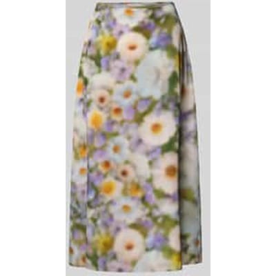 Uitlopende midirok van een mix van lyocell en viscose