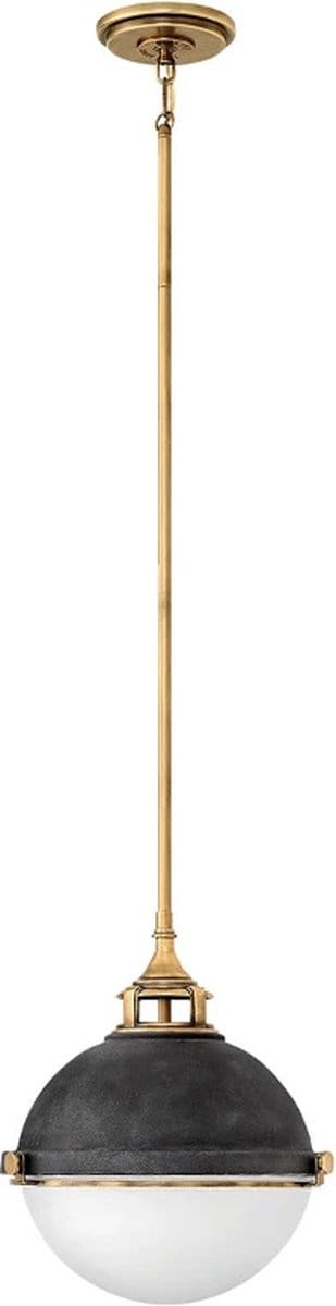 Hinkley LED Hanglamp Fletcher | 2X E27 Max 60W | Dimbaar | Aged Zinc & Heritage Brass