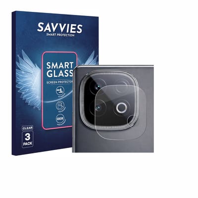3 Stuks Savvies Screenprotector - geschikt voor Vivo iQOO Z10 Turbo (ALLEEN Camera Lens) - beschermfolie glas transparant