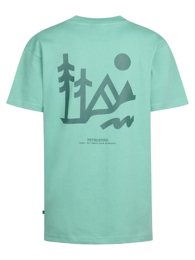 Petrol Industries - Jongens Backprint T-shirt Tetons - Blauw