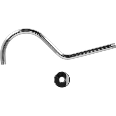 Extension de tuyau de douche 17 pouces Acier inoxydable brossé Forme S NPT Col de cygne Extension de pommeau de douche white