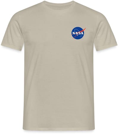 NASA Klassiek Logo Als Borstlogo T-Shirt Heren