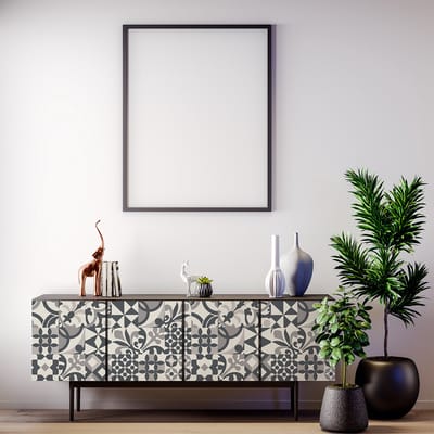 Meubeldecoratiestickers - 30 authentieke Piana cementtegel meubelstickers - 30 stickers 20x20cm