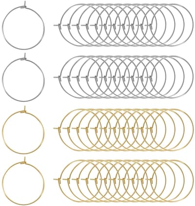 Allecto - Wijnglas Identifiers - Wijnglas Ringen - Roestvrij staal - Zilver en Goud - Feestdecoratie - Geschikt voor Feestjes en Bruiloften