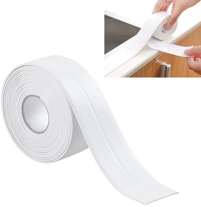 JGS Premium - Waterdichte zelfklevende afdichtingstape 5m x 38mm - Flexibel en waterdicht - Voor badkamer en keuken - Afdichtingsstrip voor perfecte hoekafdichting