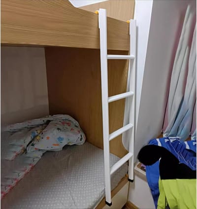 Hoogslaper Ladder - Stapelbed ladder - Veilig In Bed - Gereedschapsloze Montage - 1.3 Meter - Wit