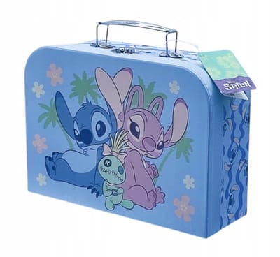 Lilo en SAtitch koffertje, Kartonnen koffer van lilo en stitch, Lilo en stitch, Koffertje 25/18 cm