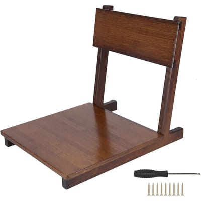 Chaise Tatami Dossier Inclinable Poli Lisse Phyllostachys Pubescens Chaise de Chambre Japonaise Noyer
