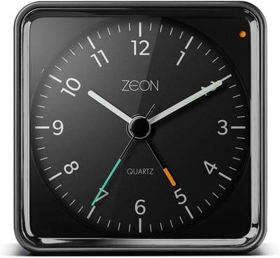 Analoge Wekker - Nachtkastklok Batterij - Wakker Worden - Stille Beweging - 75 cm - Zwart