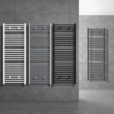 Badkamerradiator - Handdoekwarmer - Badkamer Verwarmen - Recht Zijaansluiting - 500 x 800 mm - Antraciet