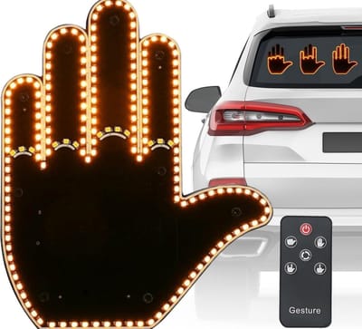 Autovingerlicht en Handtekenlicht voor Auto – LED Gebarenlichten met Afstandsbediening, 4 Modi – Veilig en Grappig