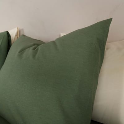Kayori Kai Kussensloop - 60x70cm Set van 2 - 100% Katoen - Zacht - Groen