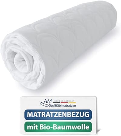Biologische Katoenen Matraskap 140x200cm - Allergievriendelijk - Wasbaar op 60 graden - 4-zijdige Ritssluiting