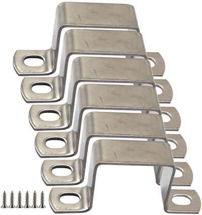 Dailygoody - 6Pcs M60x60 Vierkante Buis Klemmen - Roestvrij staal