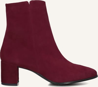 Notre-V 8560 Enkellaarsjes - Enkelboots met rits - Dames - Rood - Maat 38