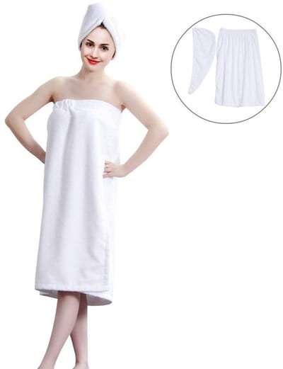 Dailygoods- Handdoek Wrap - Knuffelzachte Badhanddoek - Sauna Kilt voor Vrouwen - Biologisch Katoen 150x90cm - Hoge Dichtheid Waterabsorptie - Geen Vervaging