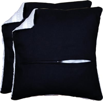 Vervaco - Kussenrug met rits - zwart set van 2 - PN-0231006 - Borduren - Borduurpakket - Borduurpakket volwassenen - Borduurpakket kind