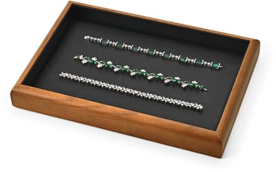 Houten sieradendoosje - Sieradenorganizer - Stijlvol en praktisch - Zwart - Sieradendisplay - Perfect voor het opbergen van sieraden