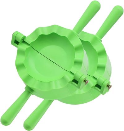 KADAX Ravioliformer, deegzakvorm, pierogi-maker, vorm voor deegzakken en ravioli, knoedeluitstekers, handmatige deegpers, dumplingmaker machine (groen, 2 stuks)