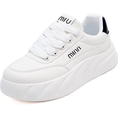 High-end Kleine Witte Schoenen Dames Lente Nieuw Veelzijdig Hoogteverhogende Breadboard Schoenen Casual Sportschoenen 40 zwart