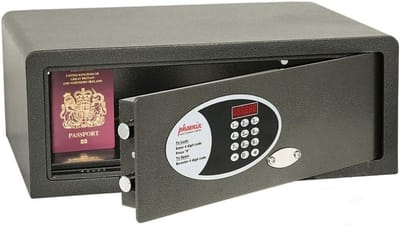 Kleine Hotelkluis - Veilige Opberger - Waardevolle Spullen - Motorisch Elektronisch Slot - 52 x 40 x 20 cm - Grafietgrijs
